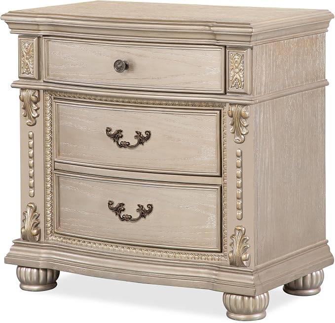 First of a Kind Evelyn Traditional 5 Piece King Bedroom Set - Image 5