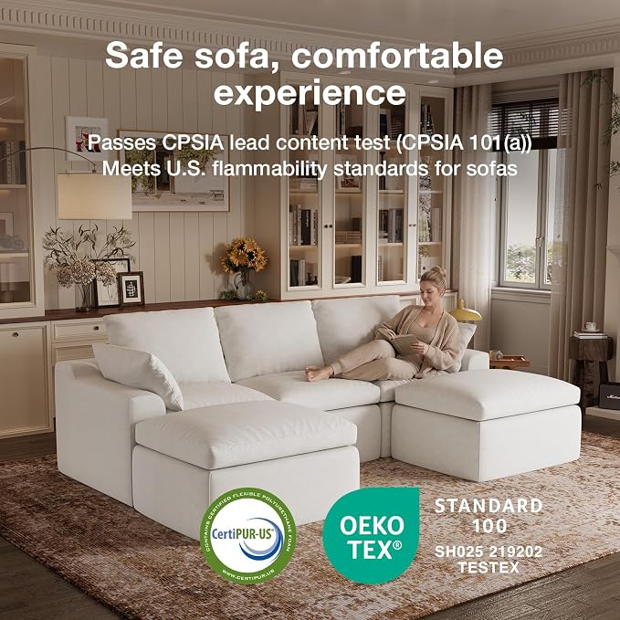 Novilla Modular Cloud Couch, Modern Sectional Sofa - Image 24