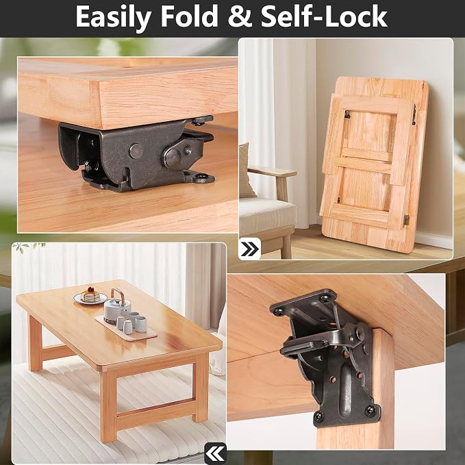2 Pack Folding Brackets, Self-Lock Hinge - Image 4