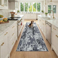 Washable Area Rugs 2'6''x8 Non-Slip Modern Abstract Soft by RELEANY