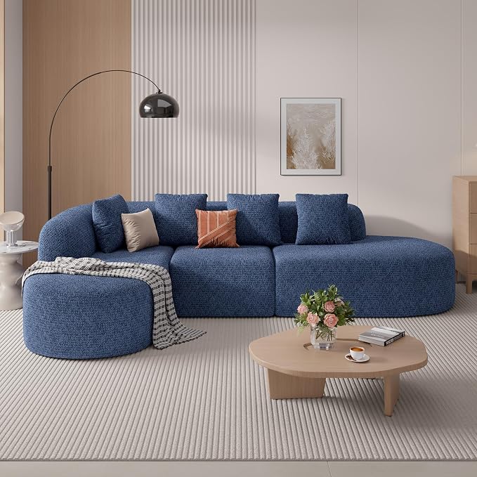 114 Inch Boneless Couches for Living Room, Modern Modular Sectional Sofa - Image 7