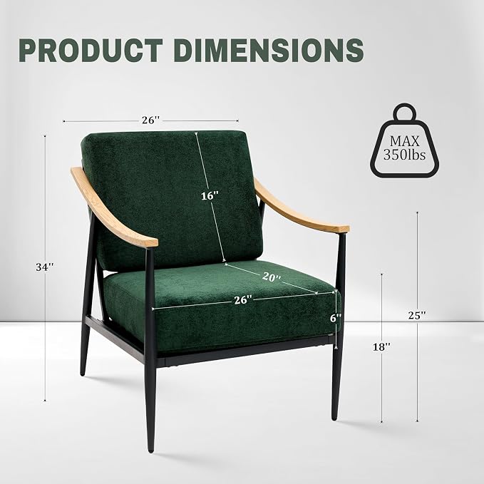 RNKSFX Modern Accent Chairs Set of 2 - Image 2