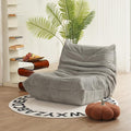 N&V Fireside Armless Floor Sofa, Mid Century Soft Premium Corduroy Lounge Chair by NV