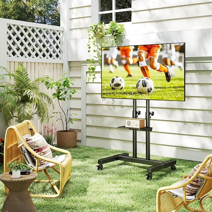 TAVR Furniture Mobile TV Stand Rolling TV Cart Floor Stand - Image 9