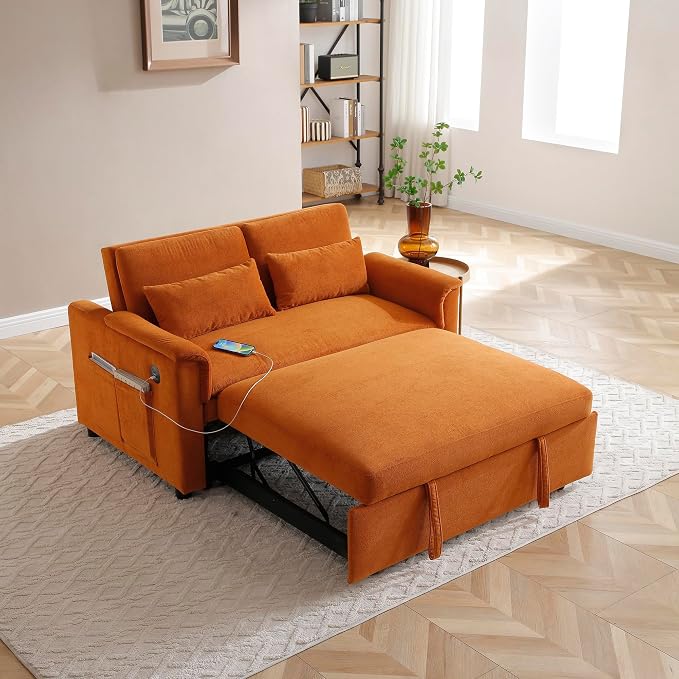 55.5" Small Sleeper Sofa Couch - Image 4
