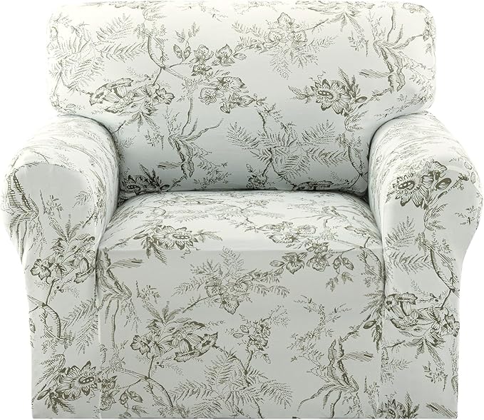 H.VERSAILTEX Printed Chair Slip Cover Floral Pattern Sofa Cover Soft by HVERSAILTEX