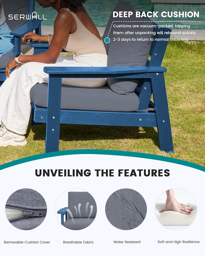 SERWALL HDPE Patio Furniture Set - Image 2