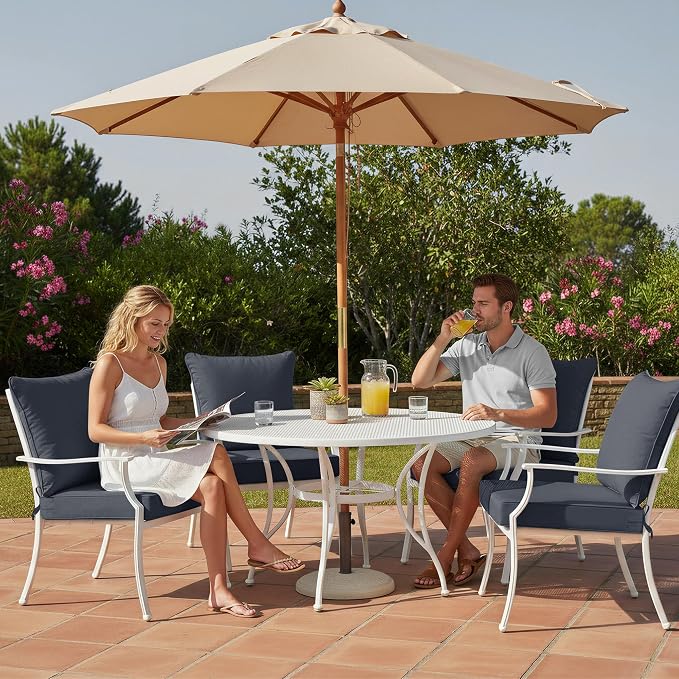 Summsun Patio Chair Cushions, Water Resistant Backrest Pillow and Seat Cushion - Image 8