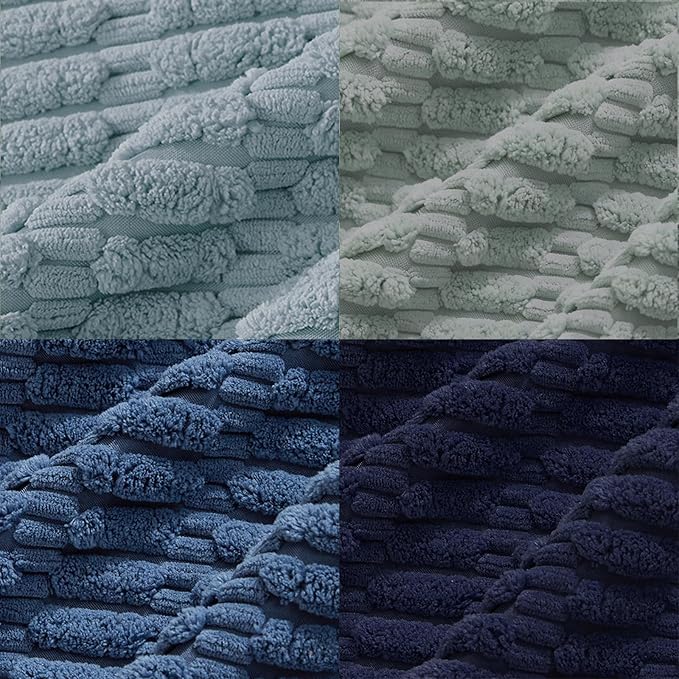 Fancy Homi Set of 4 Blue Decorative Throw Pillow Covers 14x14 Inch - Image 5