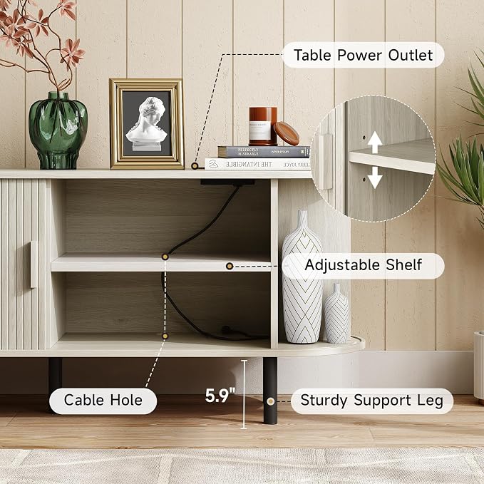 ONBRILL 70.8" TV Stand with Power Outlet - Image 6