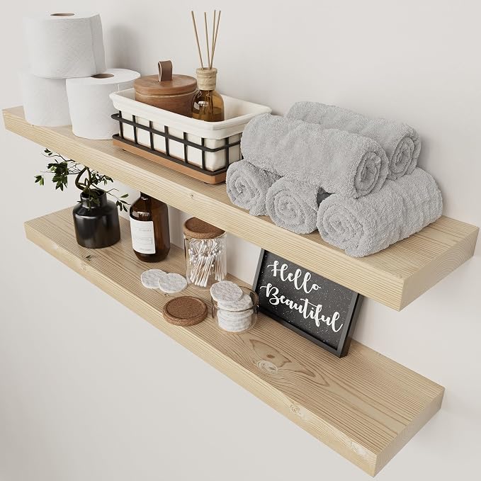 BAOBAB WORKSHOP Wood Floating Shelves by BAOBABWORKSHOP