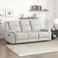 Lexicon Manual Double Reclining Sofa, Polished Microfiber Upholstered 3 Seater by Lexicon