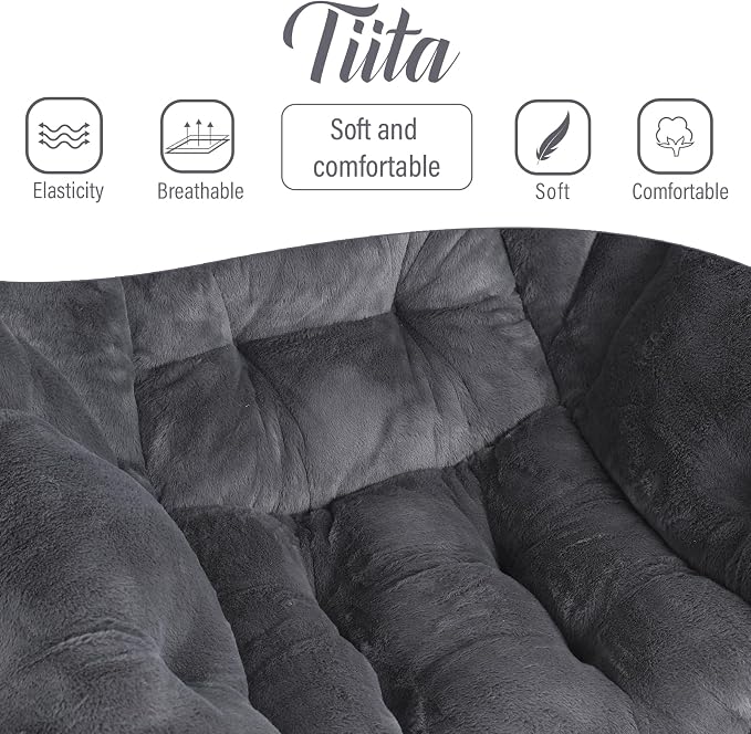 Tiita Lazy Chair with Ottoman, Modern Large Accent Lounge Chair, Leisure Sofa - Image 3
