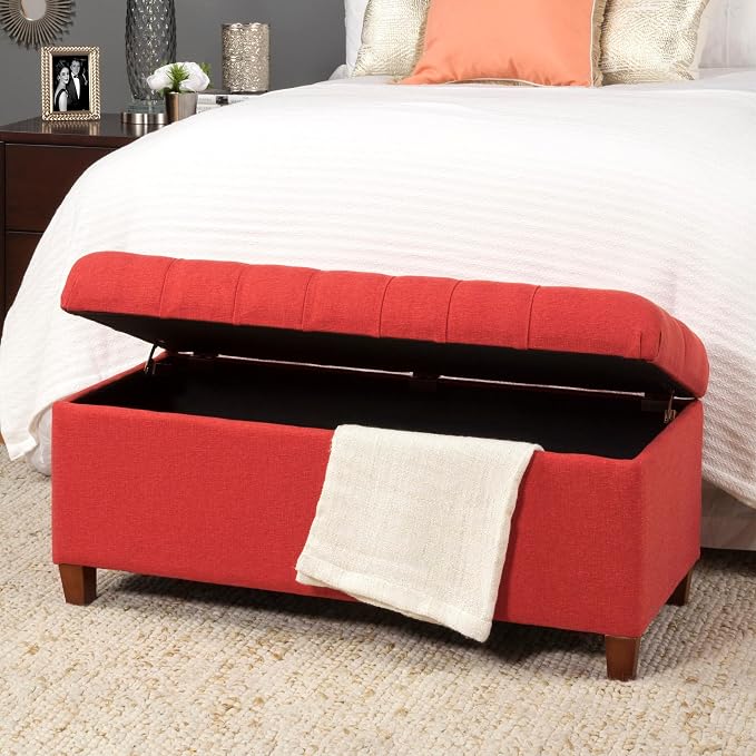 Homepop Home Decor | Tufted Ainsley Button Storage Ottoman Bench - Image 5