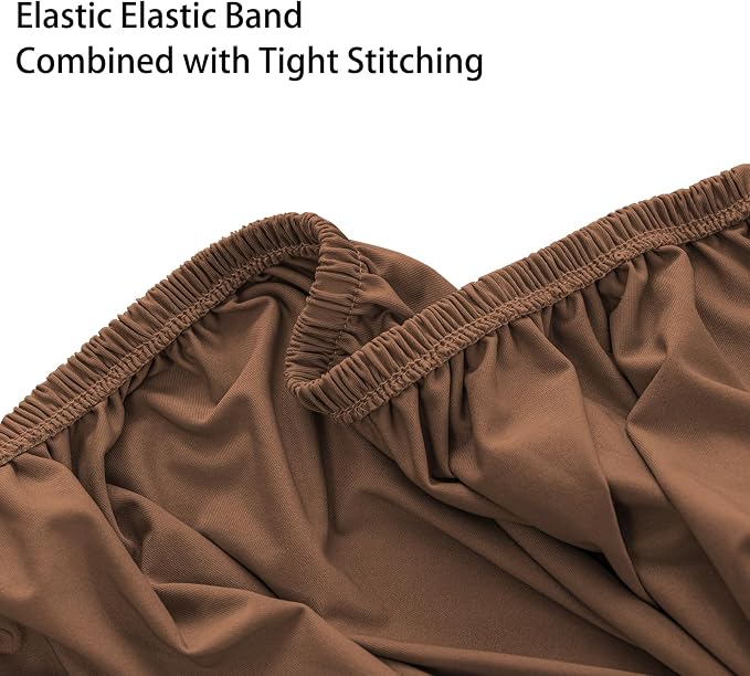 Super Stretch 40x40x15 inch Square Ottoman Cover- Soft Form Fit Ottoman Cover - Image 6