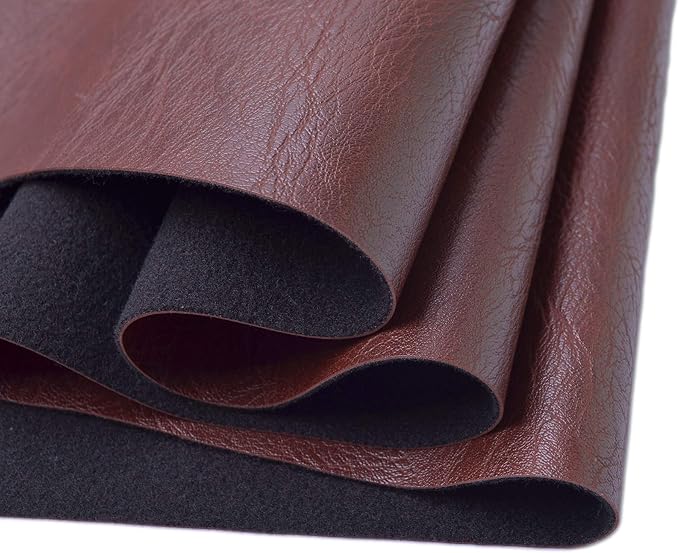 Wento Thick Half Yard Faux Leather Fabric Soft Skin Grain PU Leather by Wento