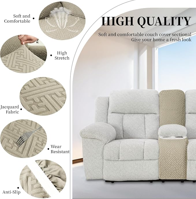 100% Waterproof Sectional Recliner Couch Covers - Image 4