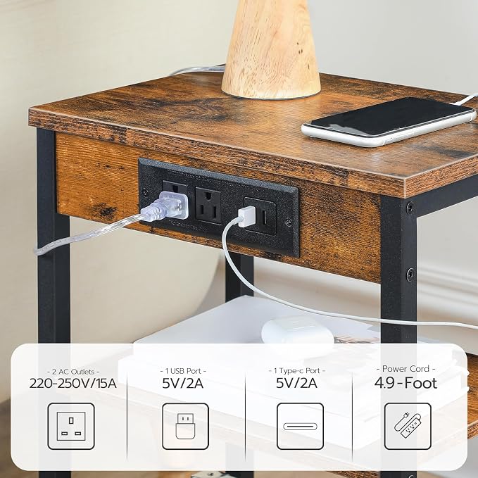 HOOBRO Side Tables Set of 2 - Image 5