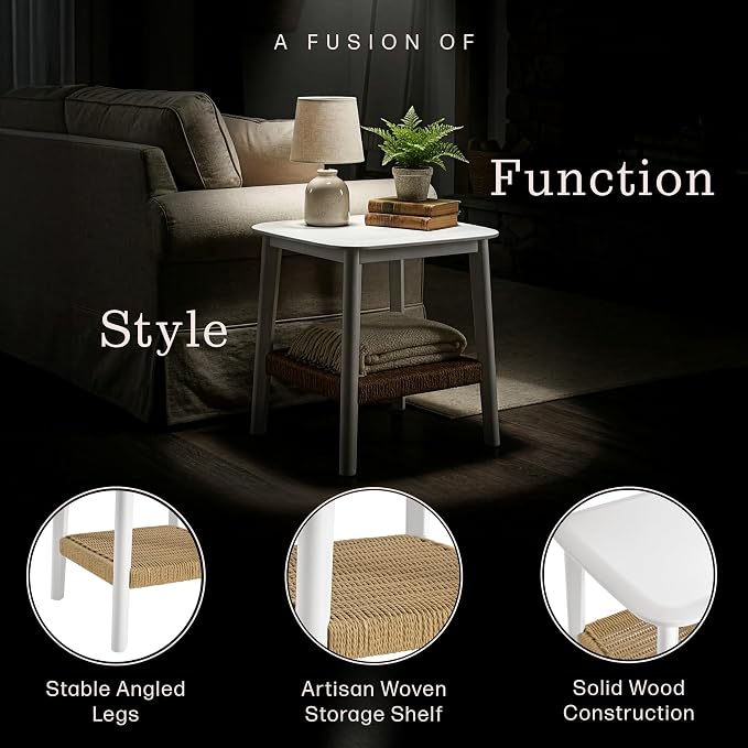 Alaterre Furniture Calais 2-Tier Small End Table - Image 5