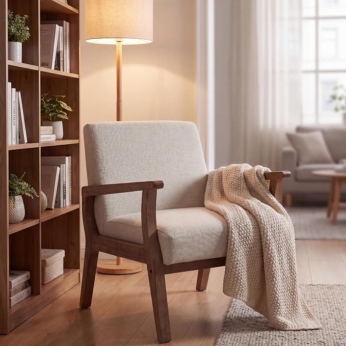Accent Chair Mid Century Modern Armchair - Image 5
