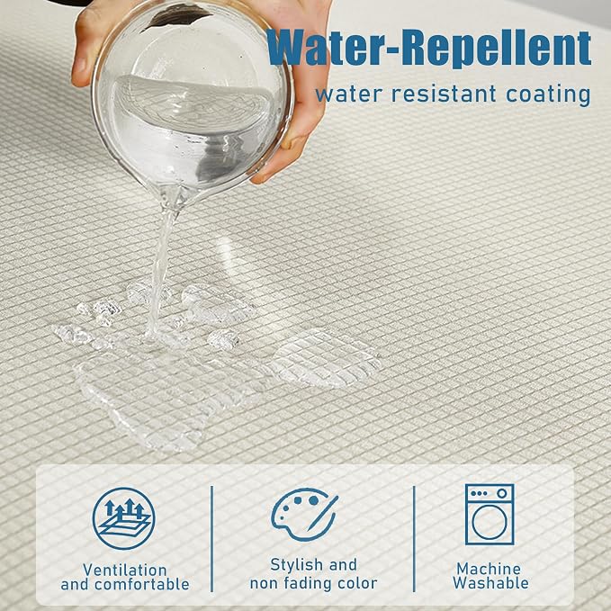Water Repellent Couch Cushion Cover 3 Pieces Sofa Seat Cushion Covers, Stretch - Image 2