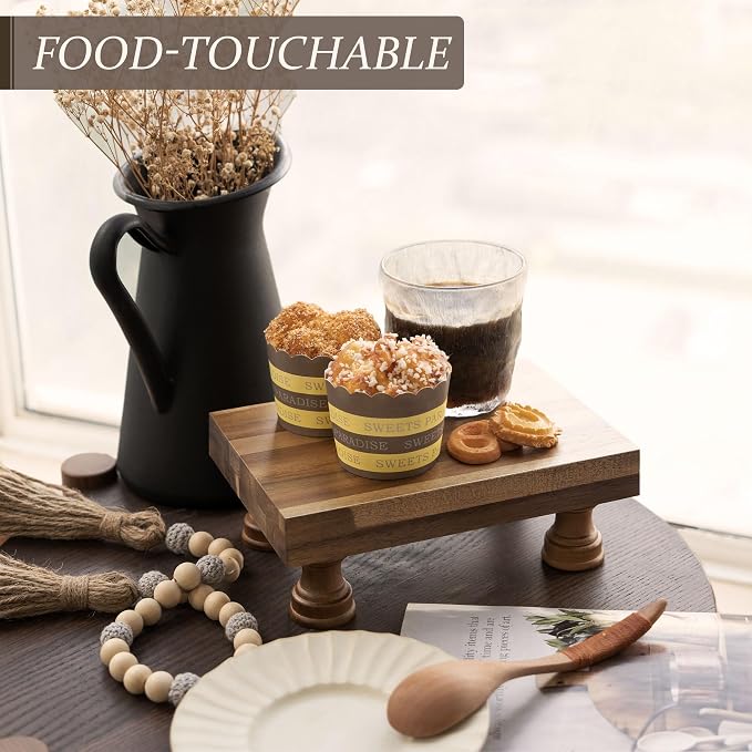 EOSAHR Farmhouse Wooden Riser for Display : Decorative Pedestal Stand for - Image 3