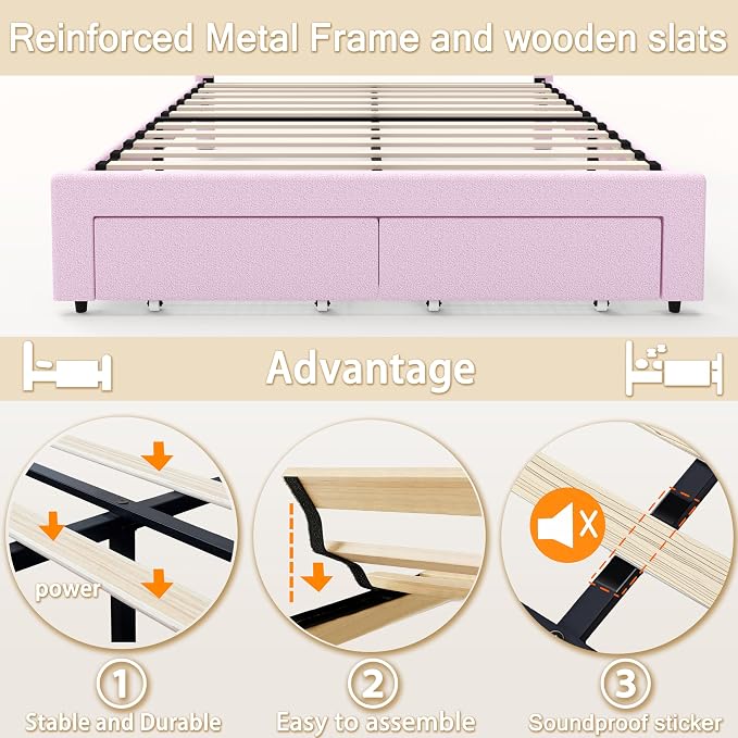 Queen Upholstered Children’s Bed - Image 4