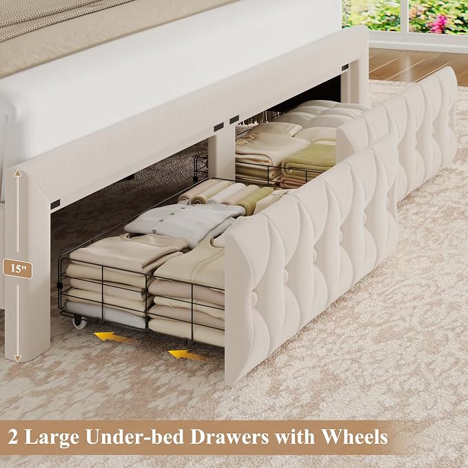 King Bed Frame 55" Tall Headboard - Image 2