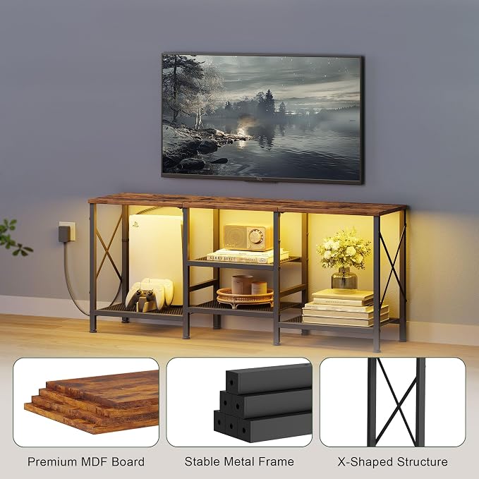 JARHETUN TV Stand with LED Lights - Image 6
