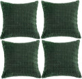 Fancy Homi 4 Packs Hunter Green Decorative Throw Pillow Covers 20x20 Inch by Fancy+Homi