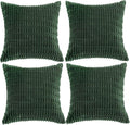 Fancy Homi 4 Packs Hunter Green Decorative Throw Pillow Covers 18x18 Inch by Fancy+Homi