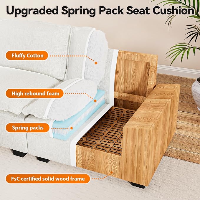 mestyl Modular Couch Single Seat, DIY U Shaped Couch & L Shaped Modular Sectiona - Image 4