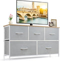 5-Drawer Dresser for Bedroom, Anti-Tip Wide Storage Organizer Fabric Chest of by SageNest