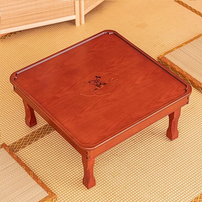 Rectangle Coffee Table, Japanese Style Solid Wood Floor Table by Unknown