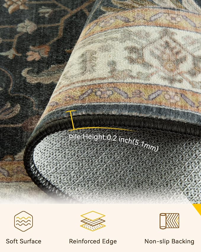 RELEANY Area Rugs 2'x4' Kitchen Rugs Entry Rug Small Rugs - Image 2