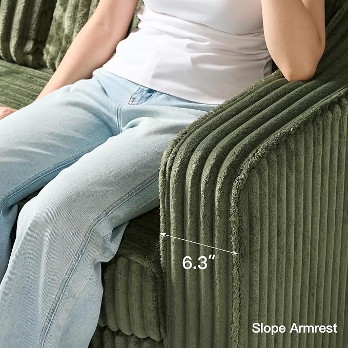 Belffin Sectional Couch with L-Shape Chaise L Shaped Couch with Ottoman - Image 5