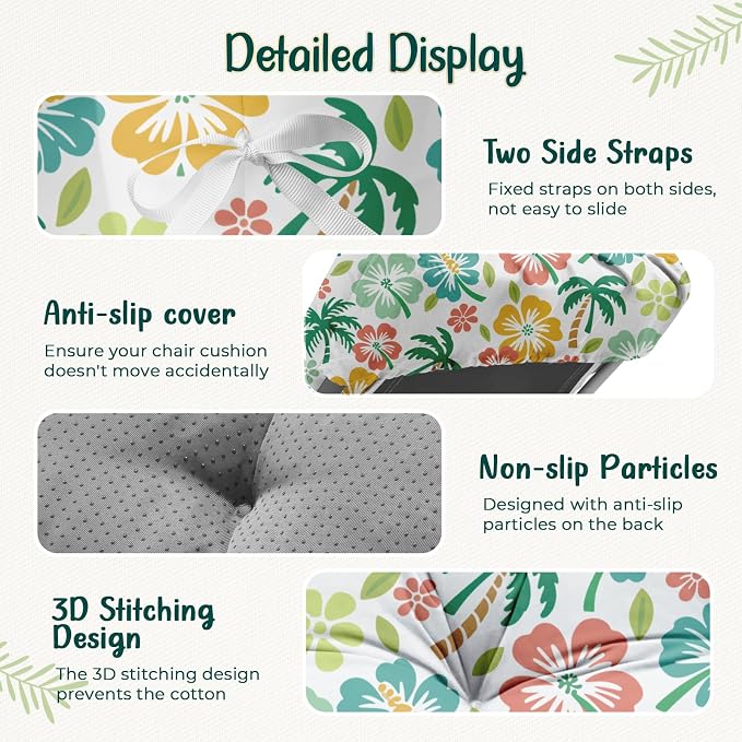 2 Pack Outdoor Chaise Lounge Chair Cushion 75.1 x 22.8 x 4.7 Inches 100% - Image 5