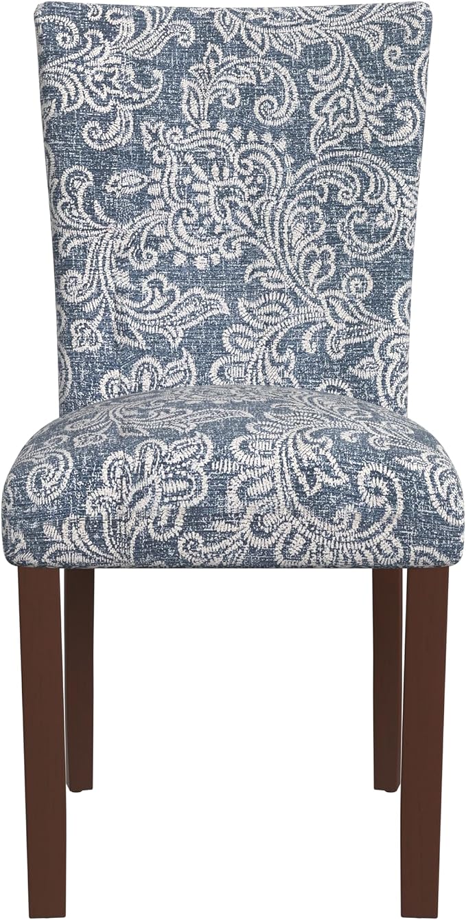 HomePop Classic Parsons Dining Chair -Denim Jacobean Print - Image 5