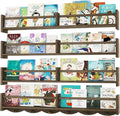 34Inch Nursery Bookshelves, Wall Floating Shelf Kids Coat Rack by Unknown