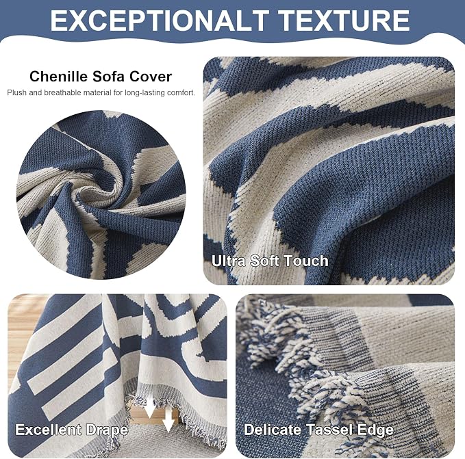 VClife Boho Couch Cover, Dog Sofa Throw Cover Furniture Protector - Image 3