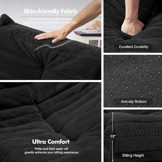 Bean Bag Loveseat Chair Big Sofa Beanbag Chair - Image 6