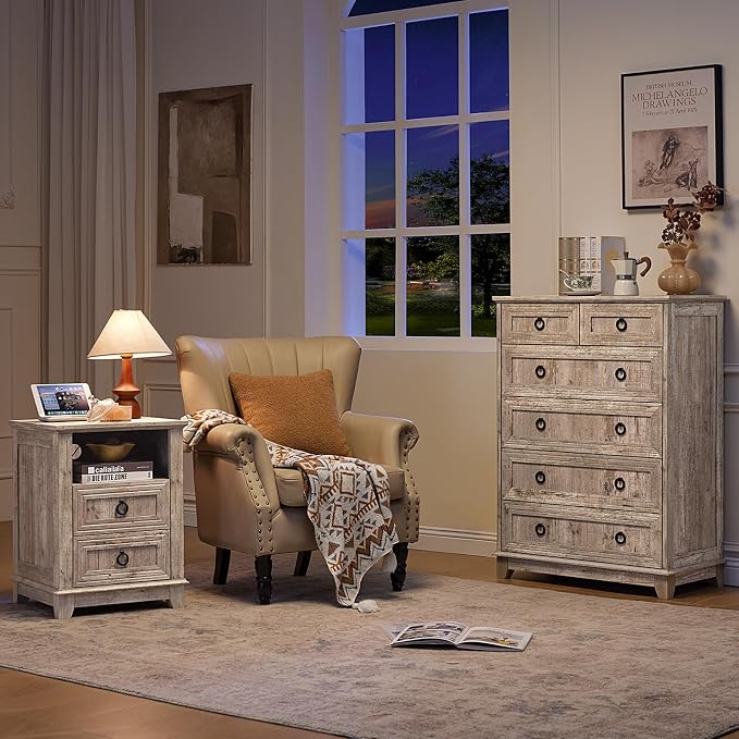 Joaxswe Farmhouse 6 Drawer Dresser - Image 8