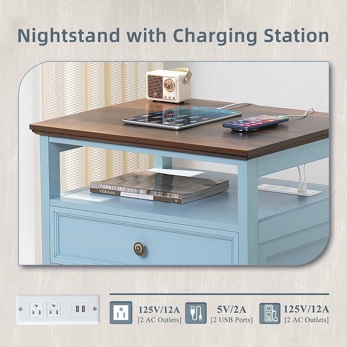 Joaxswe Farmhouse Nightstand - Image 5
