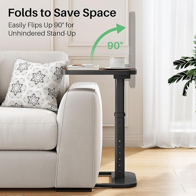 Kitstorack TV Tray Table, Adjustable Height & Rounded Metal Corners, Snack Table - Image 6