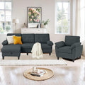2 Piece Sectional Sofa Set, 3 Seat L Shaped Couches by soscana