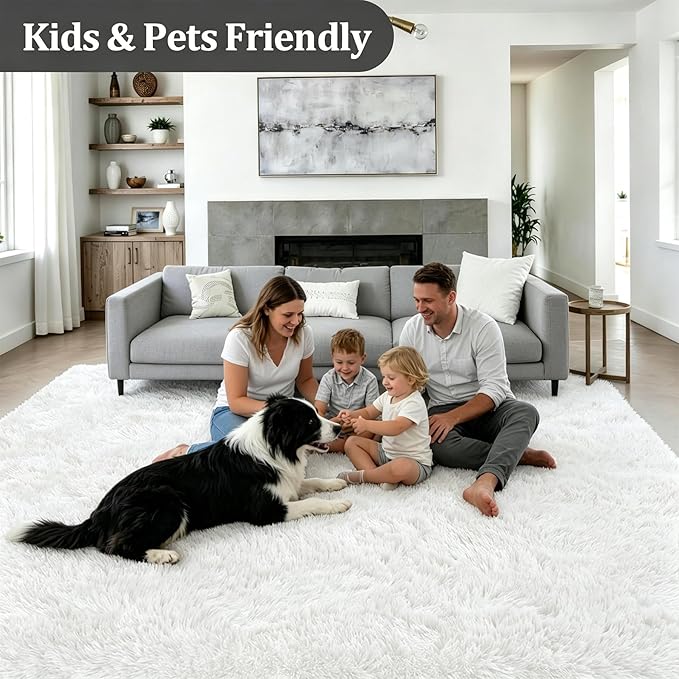 Fluffy 5x7 Area Rugs for Living Room Bedroom: Ultra Soft Shag Rug Non-Slip - Image 4