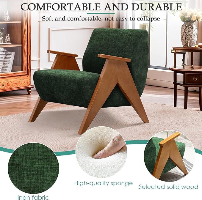 Home Accent Chair Mid Century Modern Accent Chair - Image 3