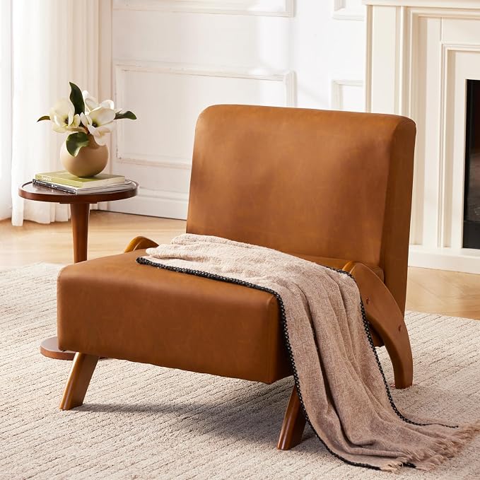 Oversized Accent Chair, upholstered armless mid Century Modern Living Room Chair - Image 2