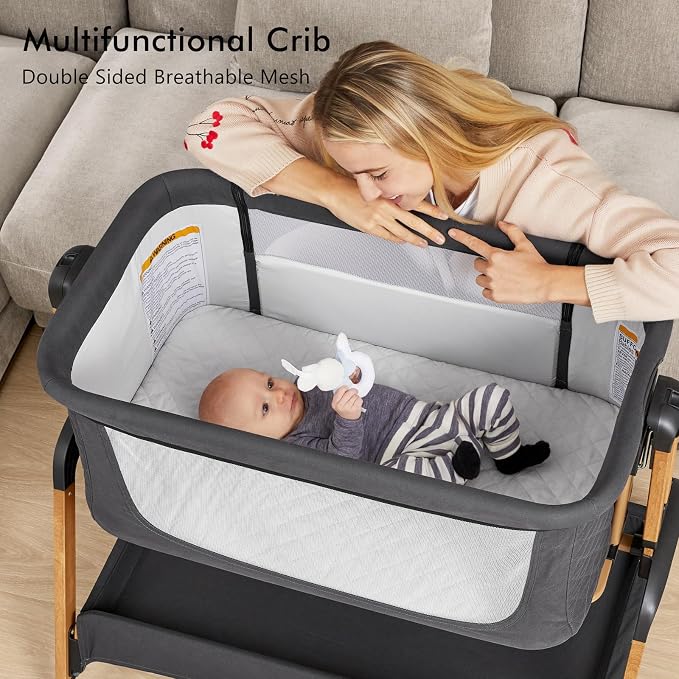 TotRun Bassinet Bedside Sleeper, Rocking Bassinets - Image 7