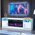 PRETZI Fireplace TV Stand with 36" Fireplace Up to 80" TVs, Remote Control by PRETZI
